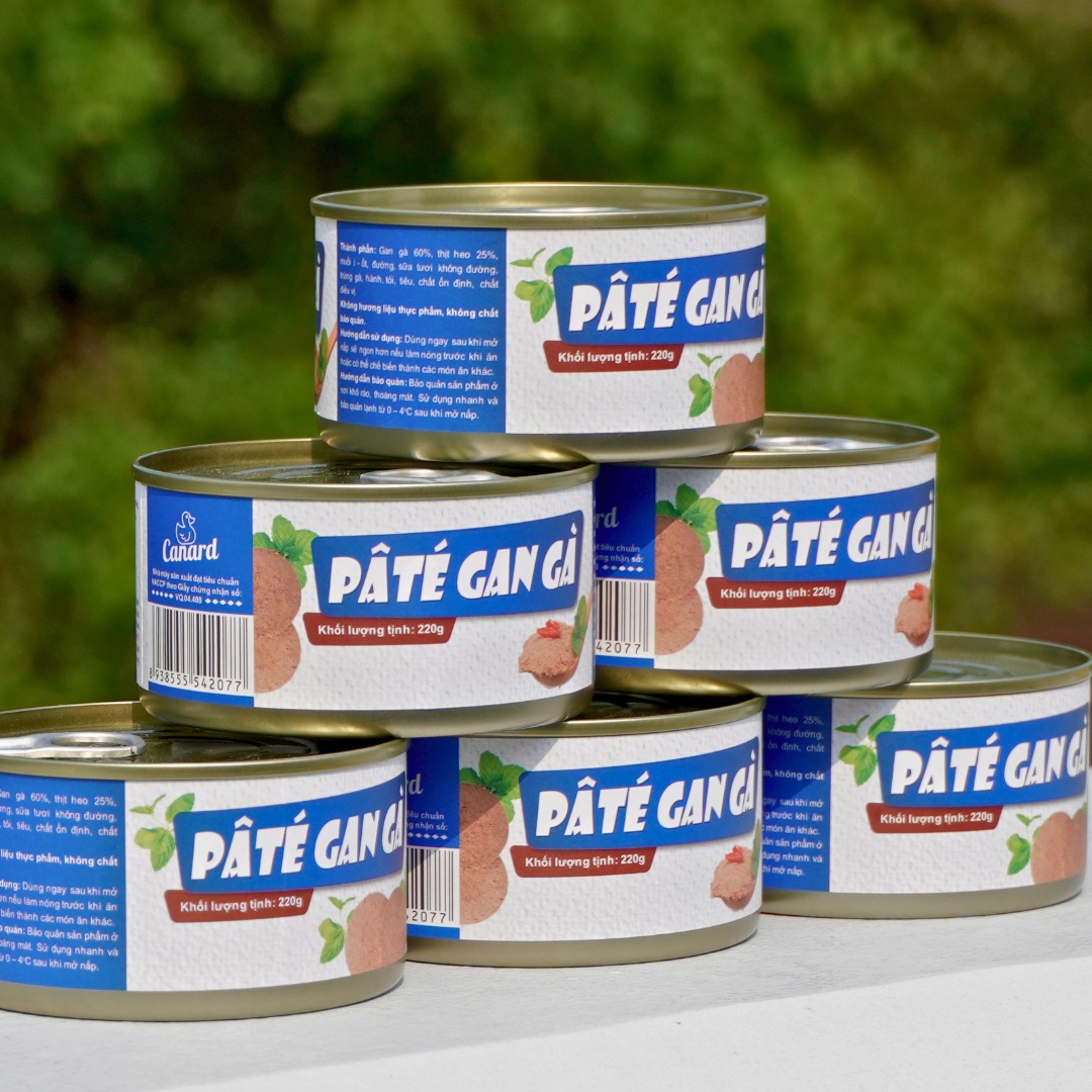Combo 3 lon Pâté Gan Gà Canard 220g – Mềm mịn, thơm béo chuẩn Pháp
