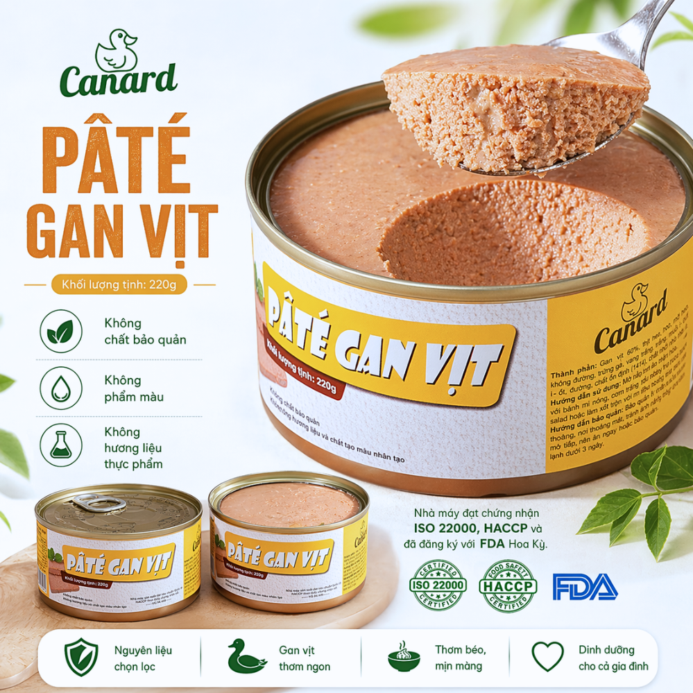 Pâté Gan Vịt của Canard - Đậm vị, tinh tế, mở nắp là ăn ngay