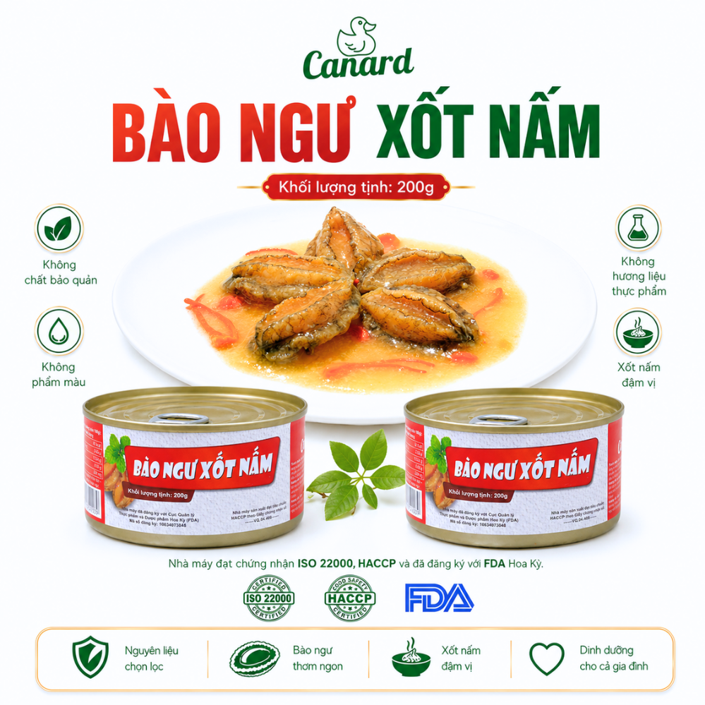 Bào ngư xốt nấm của Canard - Thanh vị hài hòa, hương vị tính tế