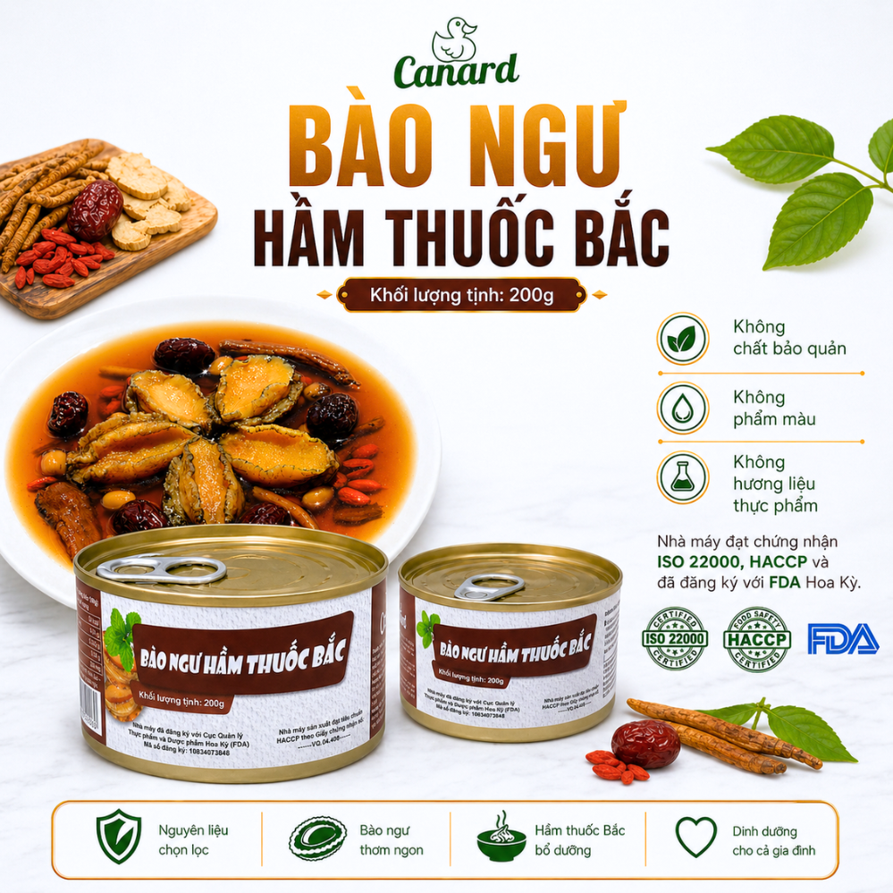 Bào ngư hầm thuốc Bắc của Canard - Bồi bổ sức khỏe, tăng cường sinh lực