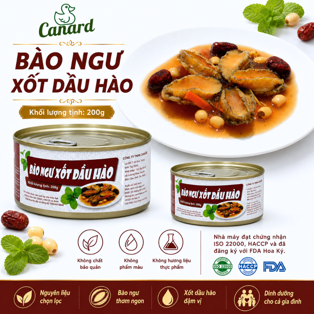 Bào ngư xốt dầu hào của Canard - Đậm đà tròn vị, sang trọng, đắp cấp